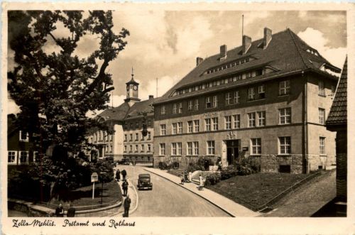 Zella-Mehlis - Postamt und Rathaus