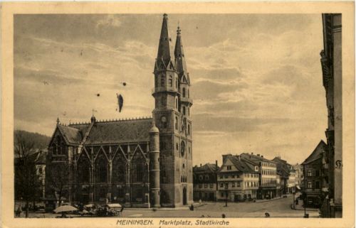 Meiningen, Marktplatz, Stadtkirche