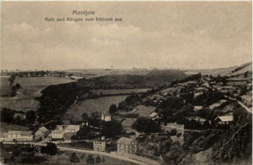 Montjoie - Monschau, Kalk und Röttgen vom Schloss aus