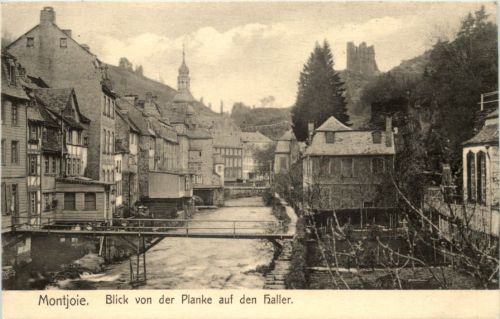 Monschau-Montjoie, Blick von der Planke auf den Haller