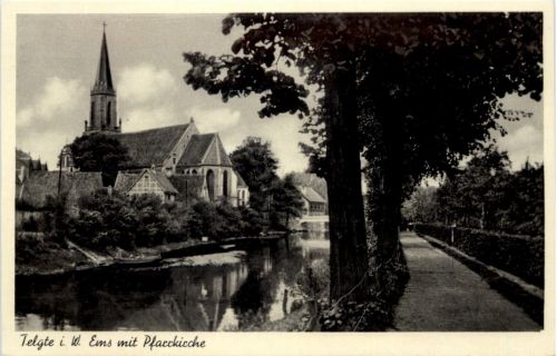Telgte in Westfalen, Ems mit Pfarrkirche