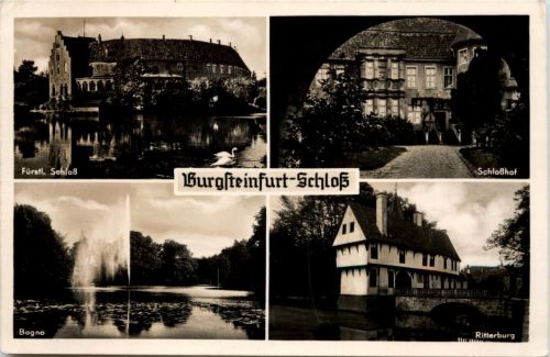 Burgsteinfurt, Partie b.d. Schloss, div. Bilder