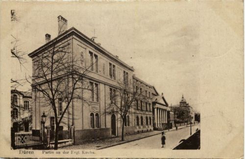 Düren, Partie an der Ev. Kirche