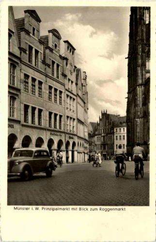 Münster i. W., Prinzipalmarkt mit Blick zum Roggenmarkt