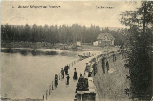 Tambach - Dietharz, Gothaer Talsperre - Die Sperrmauer