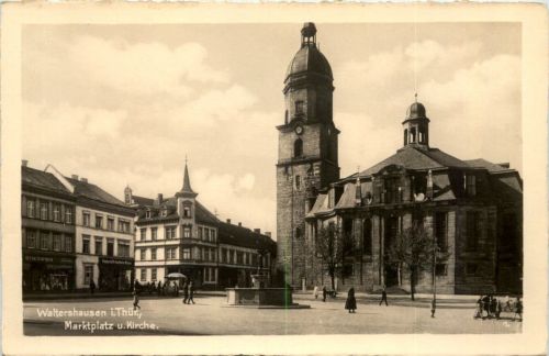 Waltershausen in Thüringen, Marktplatz u. Kirche