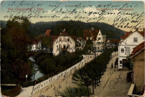 Georgenthal in Thüringen,, Hauptstrasse und St. Georgenplatz
