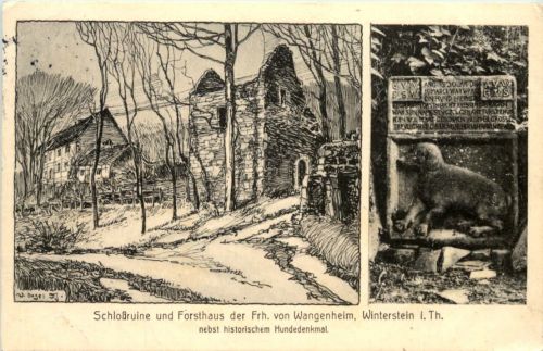Waltershausen in Thüringen, Winterstein, Schlossruine und Forsthaus
