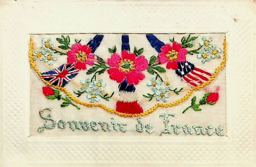 Souvenir de France - Bestickte Karte