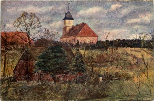 Die Kirche in Worpswede - Feldpost