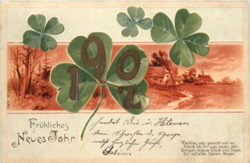 Neujahr - Jahreszahl 1902