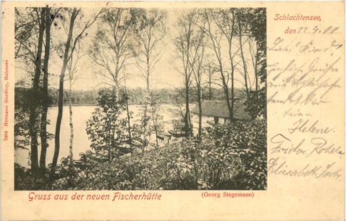 Schlachtensee - Gruss aus der neuen Fischerhütte