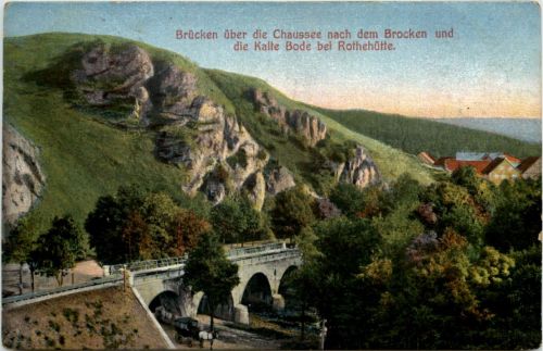 Brücken über die Chaussee nach dem Brocken bei Rothehütte