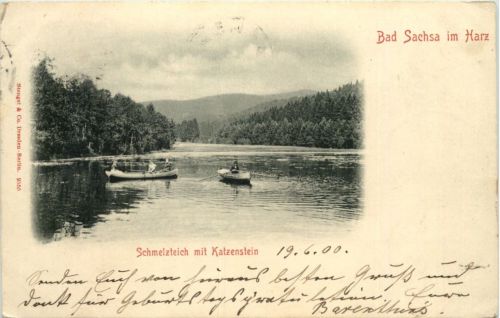Bad Sachsa - Schmelzteich mit Katzenstein