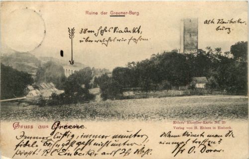 Gruss aus Einbeck - Ruine der Greener Burg