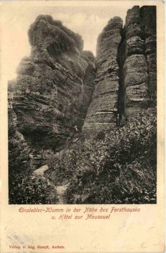 Einsiedler-Klamm in der Nähe des Forsthauses zur Mausauel