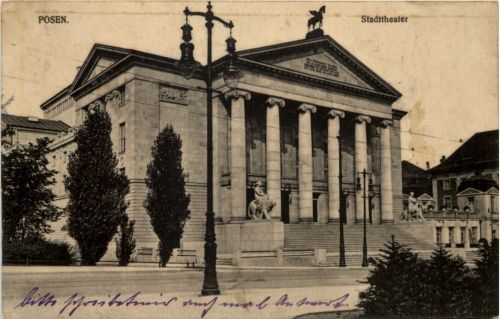 Posen - Stadttheater - Feldpost Sächs. Fuss Art. Regiment 19