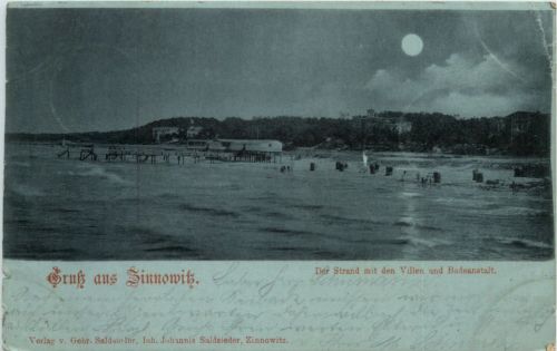 Gruss aus Zinnowitz gelaufen in Lassan Pommern