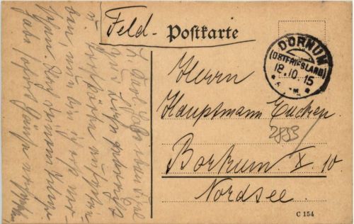 Ganzsache Dornum - Feldpostkarte