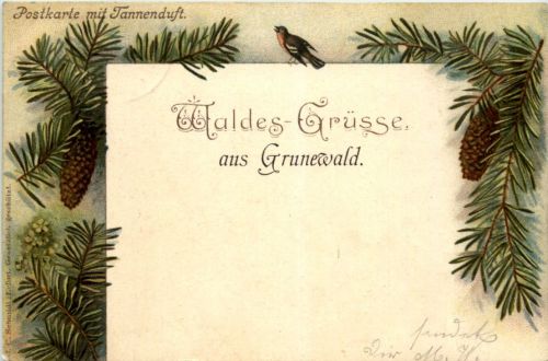 Waldes-Grüsse aus Grunewald - Litho