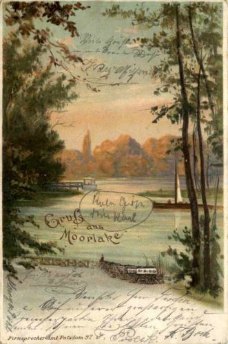 Gruss aus Moorlake - Litho
