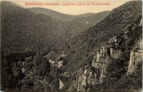 Bad Blankenburg, Ingofelsen u. Blick auf Waidmannsheil