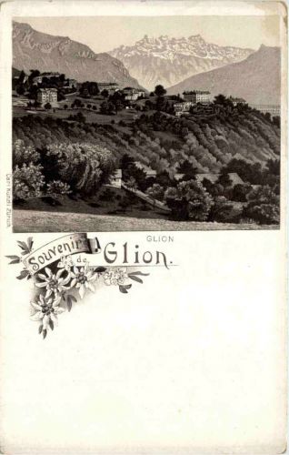 Souvenir de Glion - Litho Carl Künzli