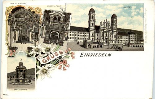 Gruss aus Einsiedeln - Litho