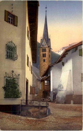 Bündner Häuser in Bergün