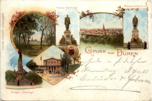 Gruss aus Düren - Litho