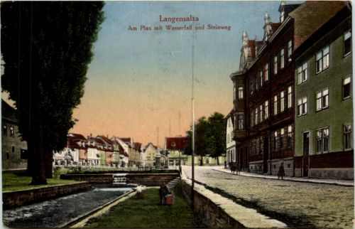 Langensalza - Am Plan mit Wasserfall