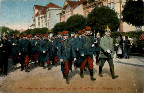 Ohrdruf - Französische Kriegsgefangene - Feldpost 2. Landsturm Inf Ers. Bat. Gotha