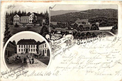 Gruss aus Wilhelmsthal - Hotel zum Auerhahn - Litho