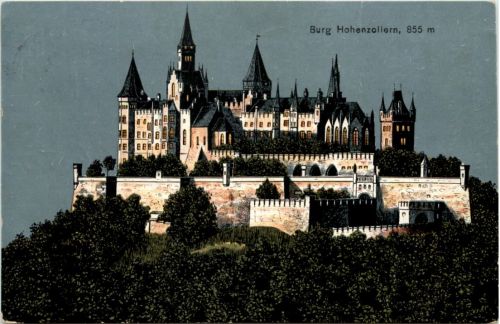 Burg hohenzollern - Litho - Künstler AK Eugen Felle