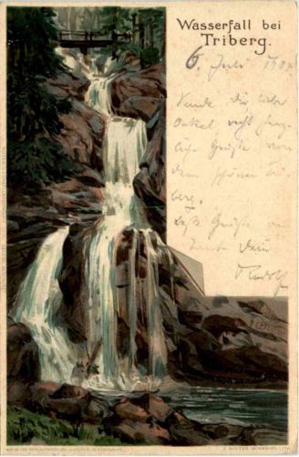 Wasserfall in Triberg - Litho