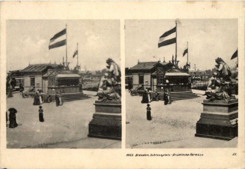 Dresden - Schlossplatz - Stereo Karte