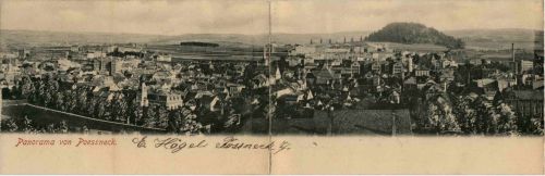 Panorama von Poessneck - Klappkarte