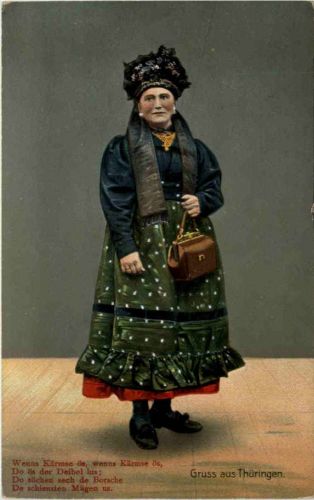 Rudolstadt - Erinnerung an die Altstaedter Kirmes - Tracht Thüringen