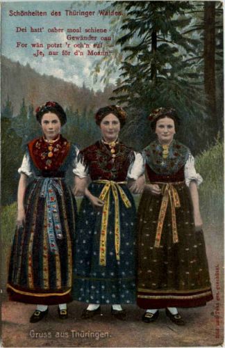 Rudolstadt - Erinnerung an die Altstaedter Kirmes - Tracht Thüringen