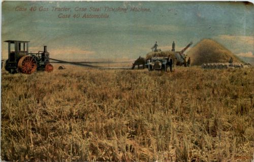 Case 40 Gas Tractor - Case Steel Threshing Maschine