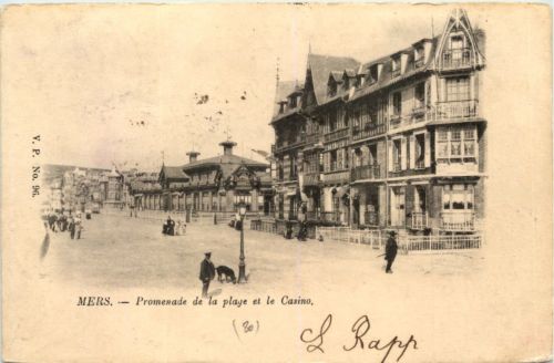Mers - Promenade de la plage et le Casino