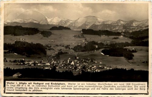 Weiler i. Allgäu mit Hochgrat und Rindalphorn