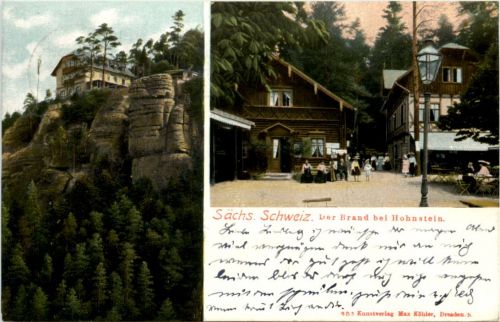 Sächs. Schweiz,, der Brand bei Hohnstein
