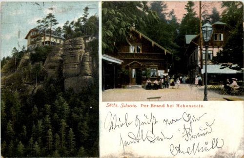 Sächs. Schweiz, Der Brand bei Hohnstein