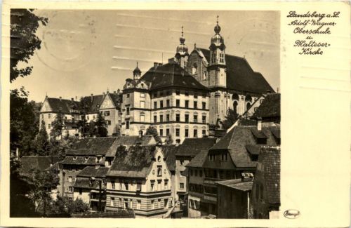 Landsberg a Lech, Adolf-Wagner-Oberschule u. Malteserkirche