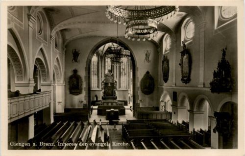 Giengen a. Brenz. Inneres der Ev. Kirche