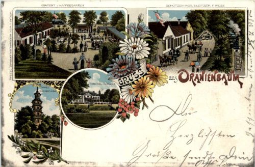 Gruss aus Oranienbaum - Litho