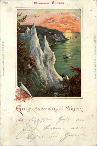Gruss von der Insel Rügen - Litho