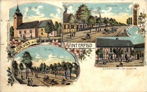 Gruss aus Winterfeld - Litho - Apenburg