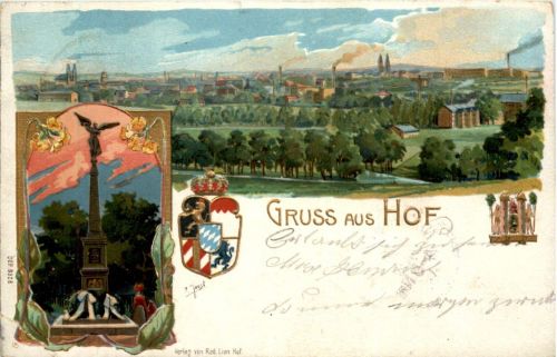 Gruss aus Hof - Litho